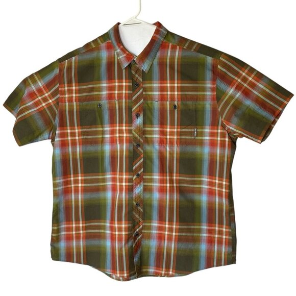 Eddie Bauer Size XL Classic Fit Plaid Casual Outdoor Shirts Short Sleeves 2-PC - Picture 3 of 9